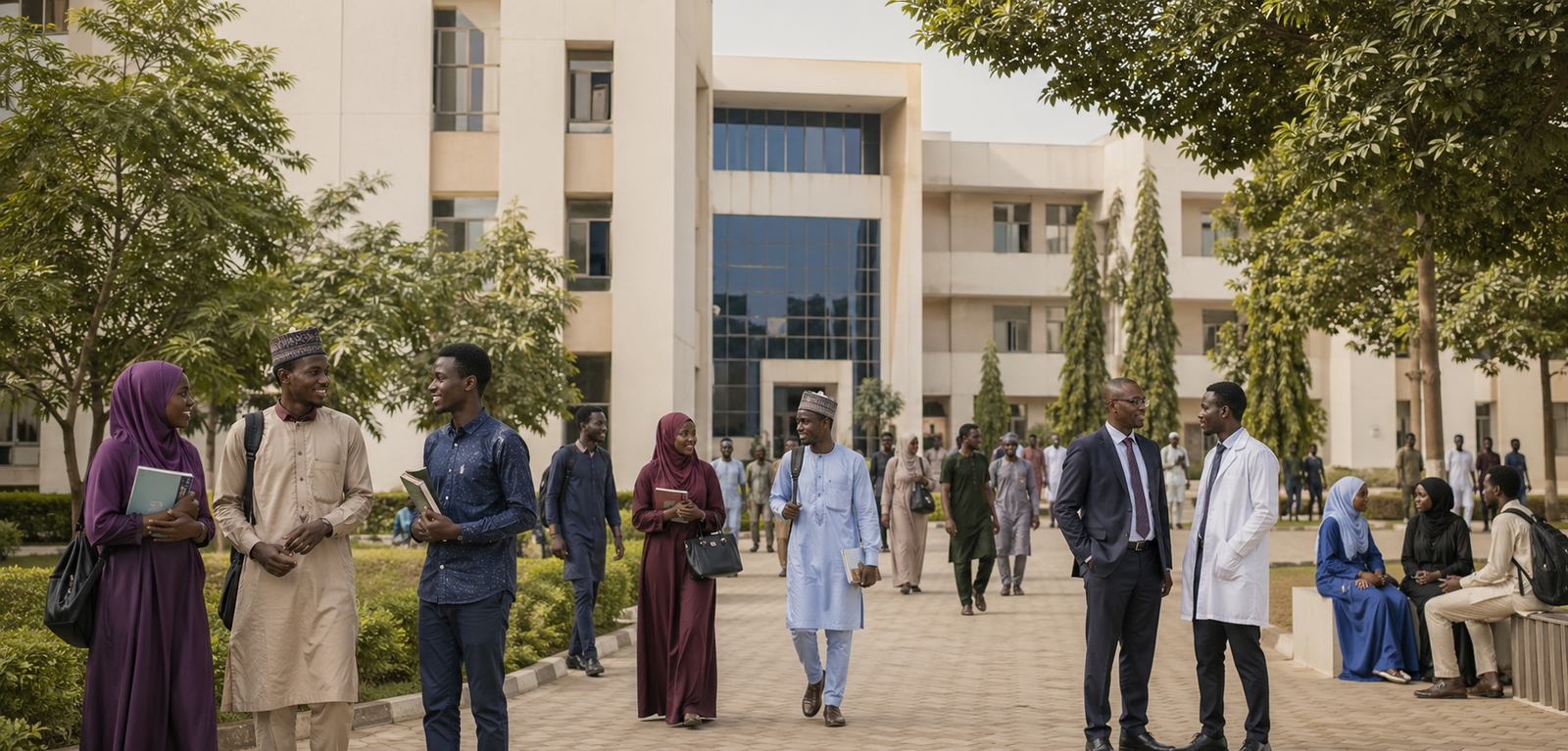 Nigerian university community on campus